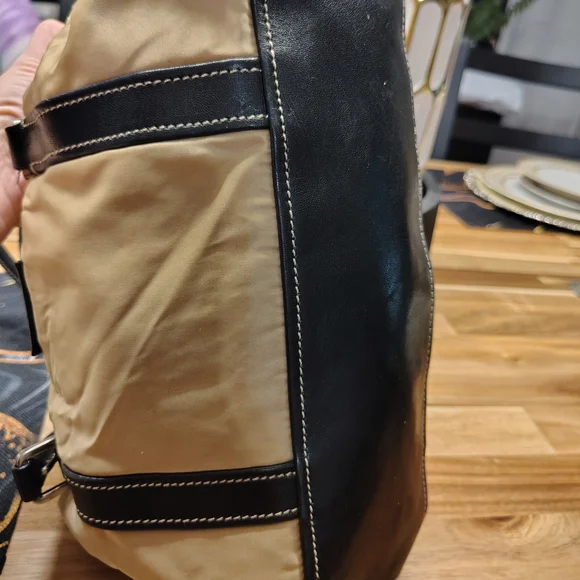 Prada Black and Tan Handbag